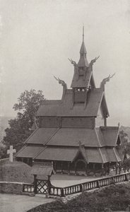 Fortun houten kerk door Norwegian Photographer