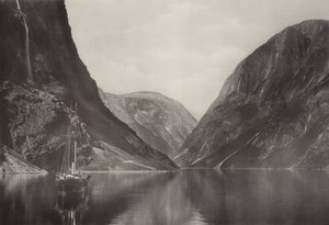 De Naerofjord vanaf het Vikingvang Hotel door Norwegian Photographer