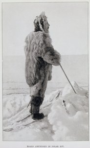 Roald Amundsen in pooluitrusting, uit 