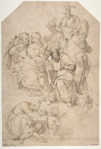De Aanbidding der Wijzen, 1500-1571 door Nosadella