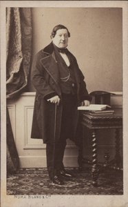 Portret van de componist Gioachino Antonio Rossini 1792-1868, voor 1868 door Numa Blanc