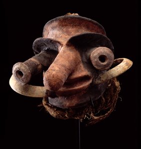 Vanuatu poppenhoofd, van het eiland Malekula (voorheen de Nieuwe Hebriden) Oceanië