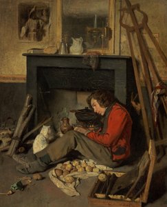 Interieur van een studio door Octave Tassaert