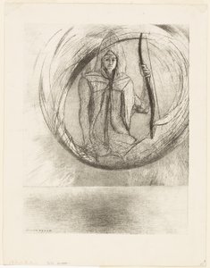En Verder, het Astrale Idool, de Apotheose, plaat 2 van 6 door Odilon Redon