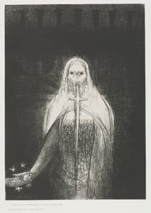 En Hij Had in Zijn Rechterhand Zeven Sterren; en Uit Zijn Mond Ging een Scherp Tweesnijdend Zwaard door Odilon Redon