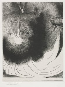 En Er Viel een Grote Ster uit de Hemel, Brandend als een Lamp door Odilon Redon
