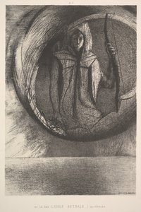 En daar, het Astrale Idool, de Apotheose, 1891 door Odilon Redon