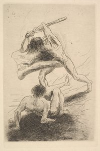 Kaïn en Abel door Odilon Redon