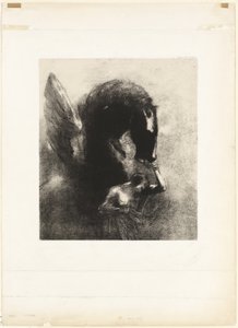 Gevangen Pegasus door Odilon Redon