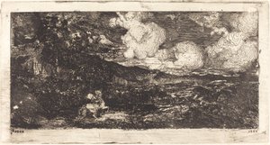 Galopperende ruiter door Odilon Redon