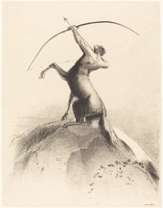 Centaur die op de Wolken Richt