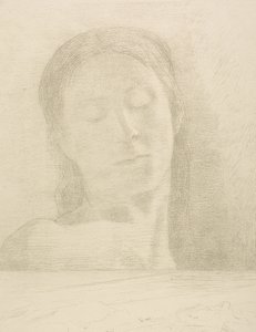 Gesloten ogen door Odilon Redon