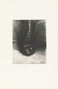 De Sciapoden: het hoofd zo laag mogelijk houden, dat is het geheim van geluk door Odilon Redon