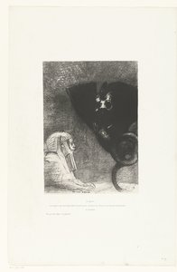 De sfinx en de chimaera door Odilon Redon
