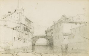 Tekening uit een album getiteld "Het Baskenland", 1862-63 door Odilon Redon