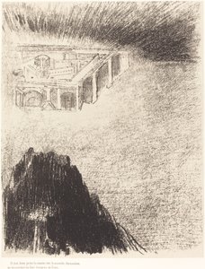 En ik, Johannes, zag de heilige stad, het nieuwe Jeruzalem, neerdalen uit de hemel van God door Odilon Redon