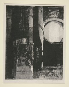 En overal zijn er basaltkolommen door Odilon Redon