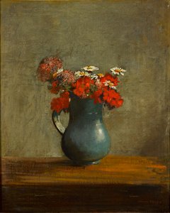 Bloemen in een vaas door Odilon Redon