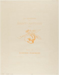 Frontispice/Titelplaat voor de Tentation de St. Antoine