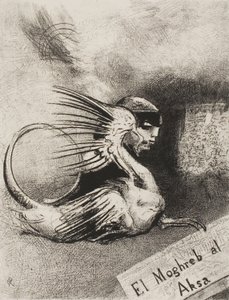 Frontispice voor El Moghreb al Aksa door Edmond Picard door Odilon Redon