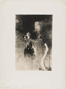 Frontispice voor Damnation van Iwan Gilkin door de kunstenaar door Odilon Redon