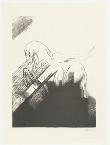 Gevleugeld paard door Odilon Redon