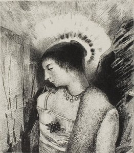 Hier is de Goede Godin, de Idaeaanse Moeder van de Bergen, plaat 15 van 24 door Odilon Redon