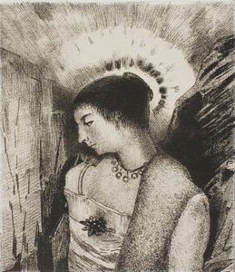 Hier is de Goede Godin, de Idaeaanse Moeder van de Bergen, plaat 15 van 24 door Odilon Redon