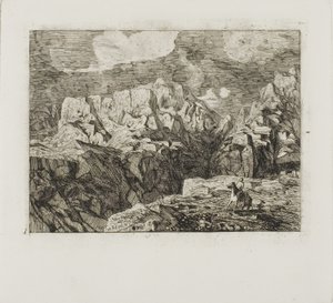 Ruiter in de Bergen door Odilon Redon