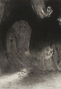 Ik Heb Soms in de Lucht Gezien Wat Lijkt op Vormen van Geesten, plaat 21 van 24 door Odilon Redon