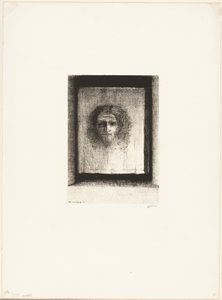 Het was een sluier, een afdruk, plaat 1 van 6 door Odilon Redon