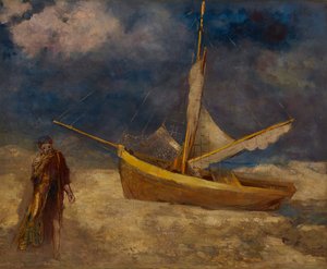 De vervreemde visser door Odilon Redon