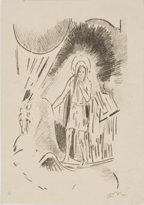 Man op Pegasus door Odilon Redon