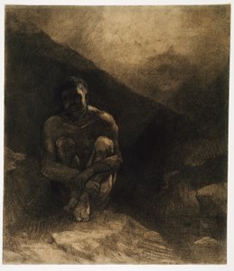 Primitieve mens door Odilon Redon