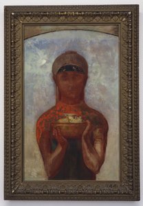 De beker van mysterie, of Sibyl, ca. 1890 door Odilon Redon