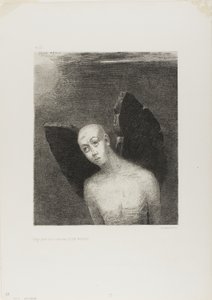 De Verloren Engel Opende Toen Zwarte Vleugels, uit Nacht door Odilon Redon