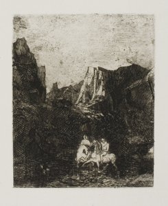 De Twee Kleine Ruiters door Odilon Redon