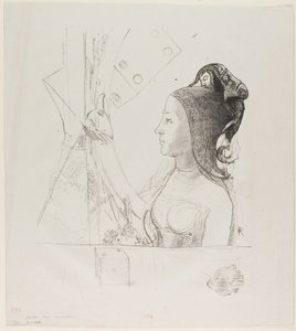 Ongenoemde Proeflithografie door Odilon Redon
