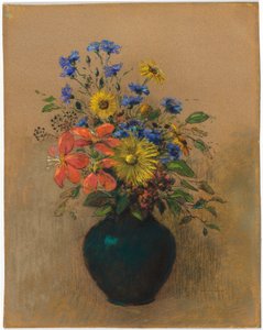 Wilde bloemen door Odilon Redon