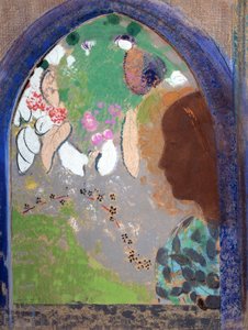 Vrouw bij het raam door Odilon Redon