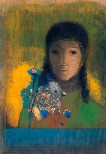 Vrouw met Wilde Bloemen, ca. 1900