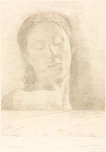 Gesloten ogen door Odilon Redon