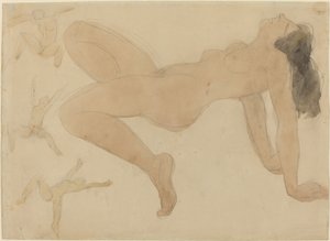 Studies van naakte dansers