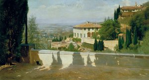 Villa Medici in Fiesole door Odoardo Borrani