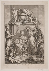 Allegorie van de vier werelddelen door Odvardt Helmoldt de Lode