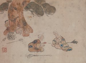 Oude Man en Vrouw door Ogata Korin
