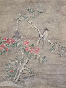 Vogels en camelia in de sneeuw, ca. 1700