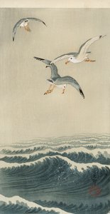 Meeuwen op Zee door Ohara Koson