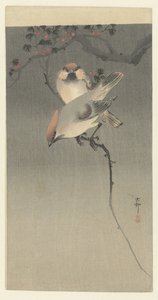 Pestvogels door Ohara Koson