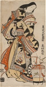 Een elegante dame door Okumura Masanobu